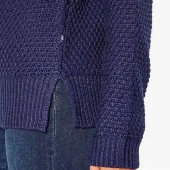 Gap NWT Textured Midnight Navy Crew Neck Sweater Size XL - Picture 3 of 14